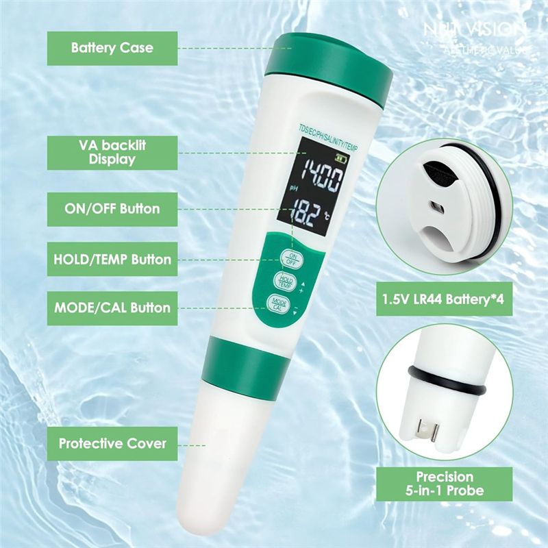 AT02-5 Cyfrowy miernik PH 5 w  – Ph Meter Digital Water Tester recenzja i cena