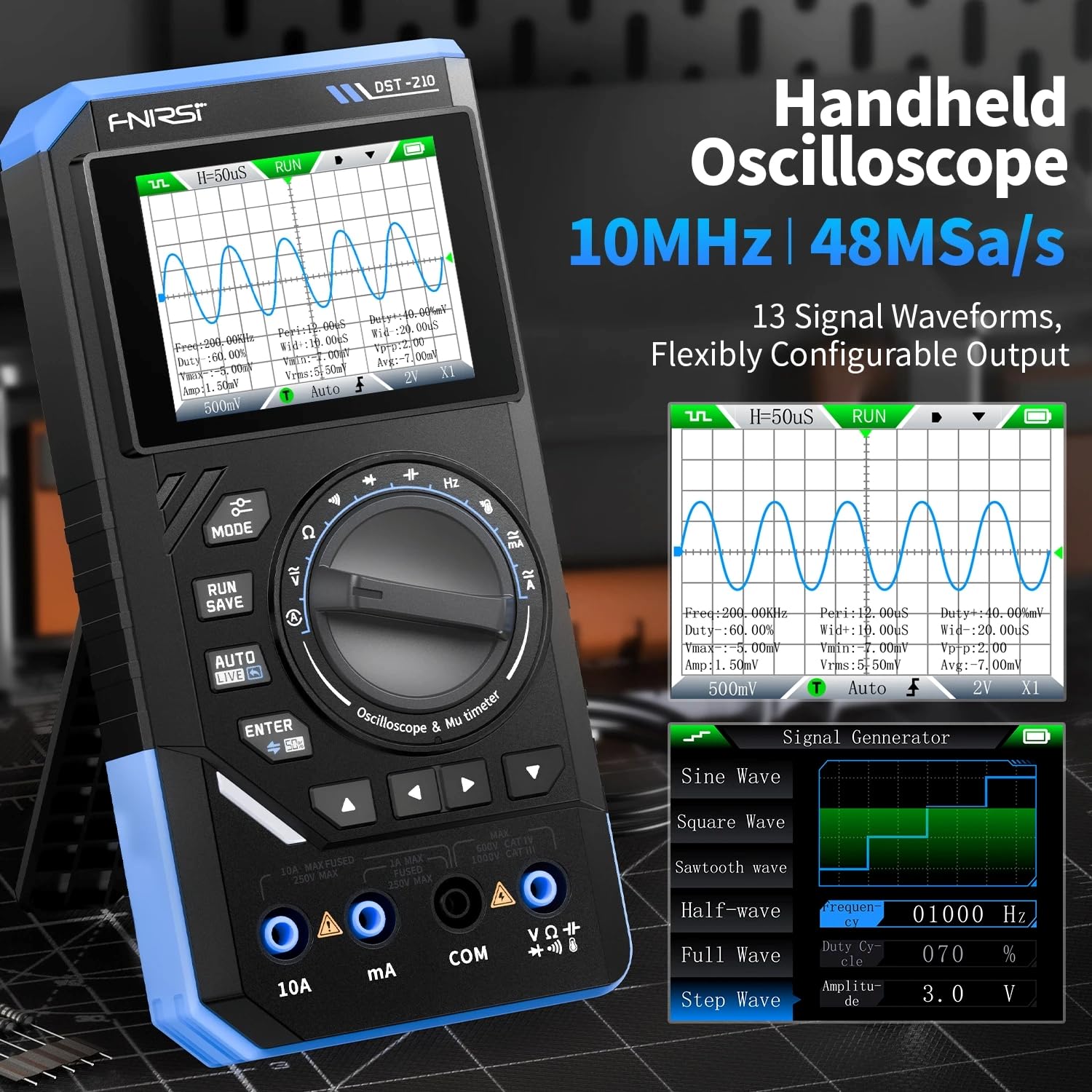 FNIRSI DST-210 Oscyloskop ręcz – Fnirsi Digital Oscilloscope Handheld recenzja i cena
