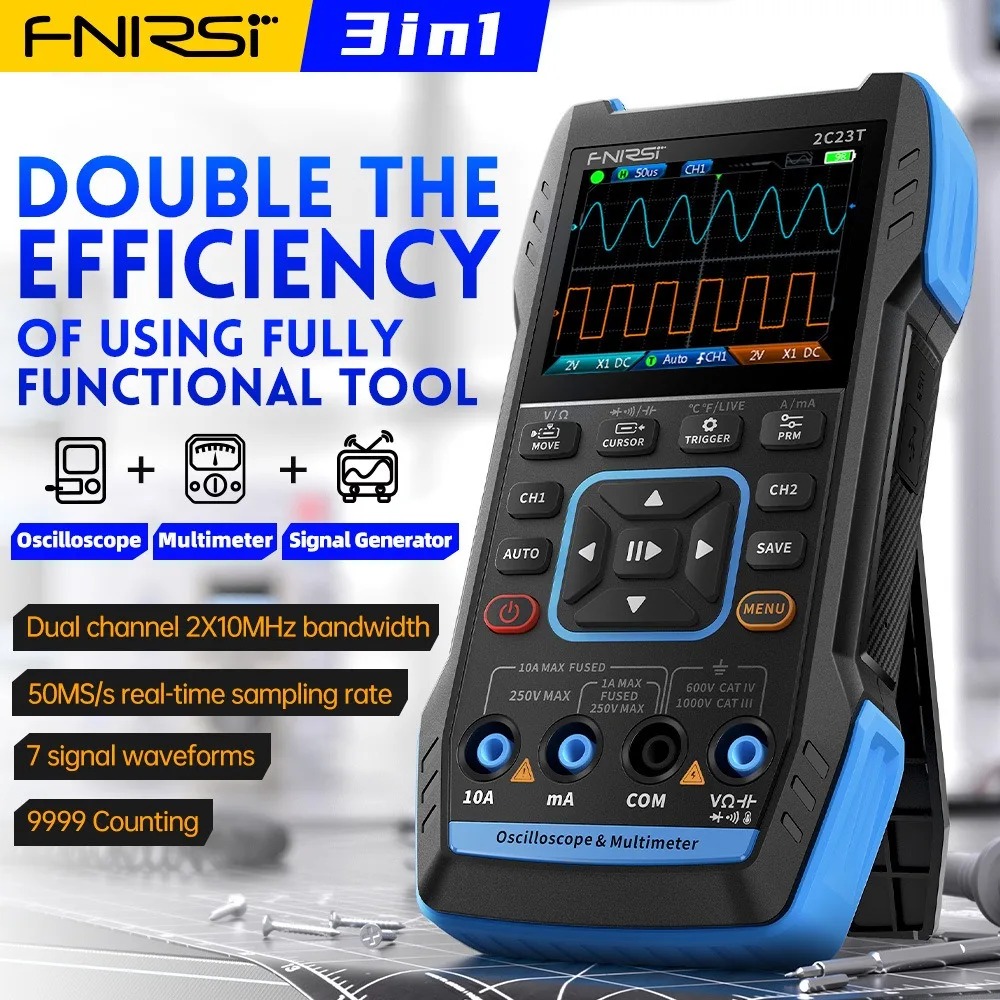 Oscyloskop ręczny 3-w-1 2C23T, – Fnirsi Digital Oscilloscope Handheld recenzja i cena