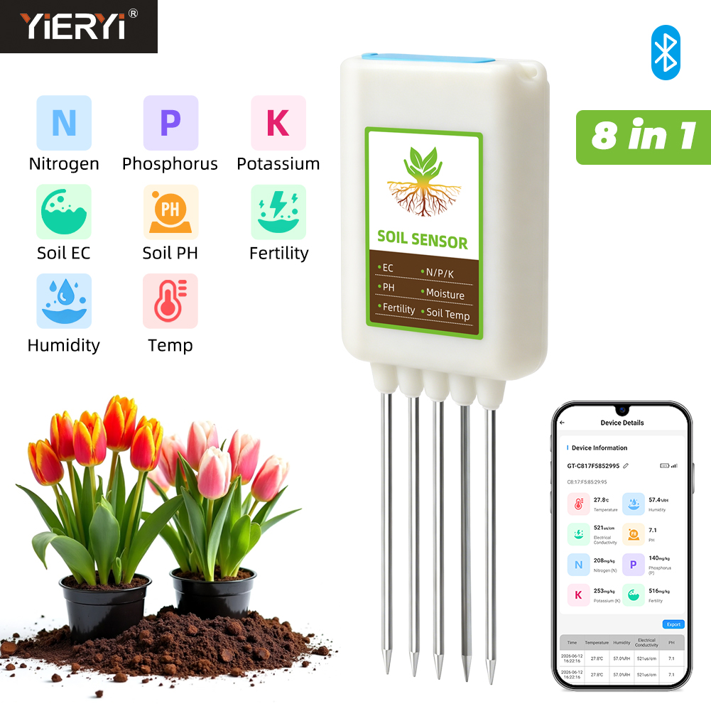 Yieryi Bluetooth 8 w 1 Tester  – Ph Meter Digital Water Tester recenzja i cena
